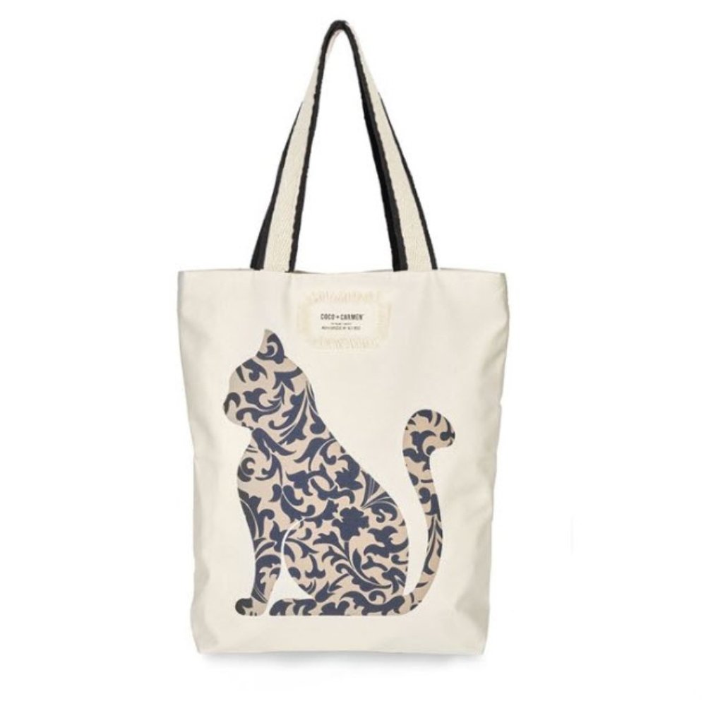 cat graphic tote